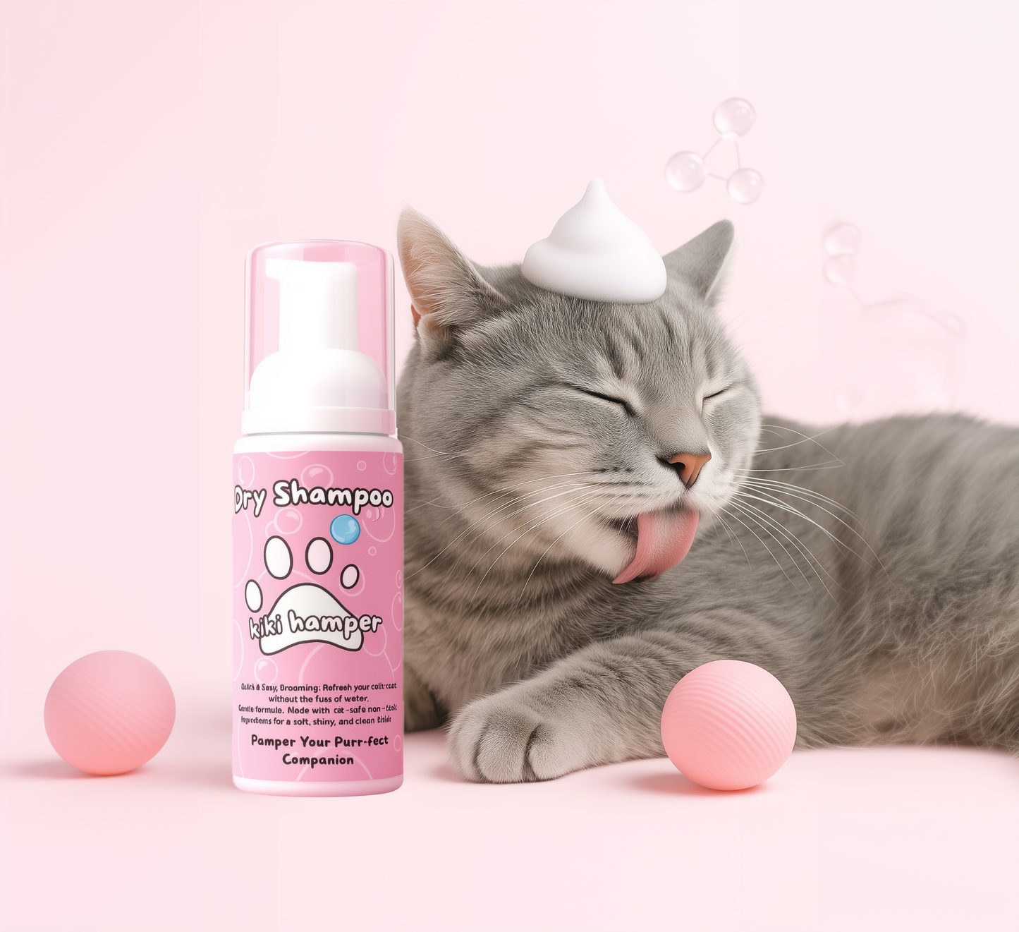 Kiki Puff Mousse – Waterless Dry Shampoo for Cats